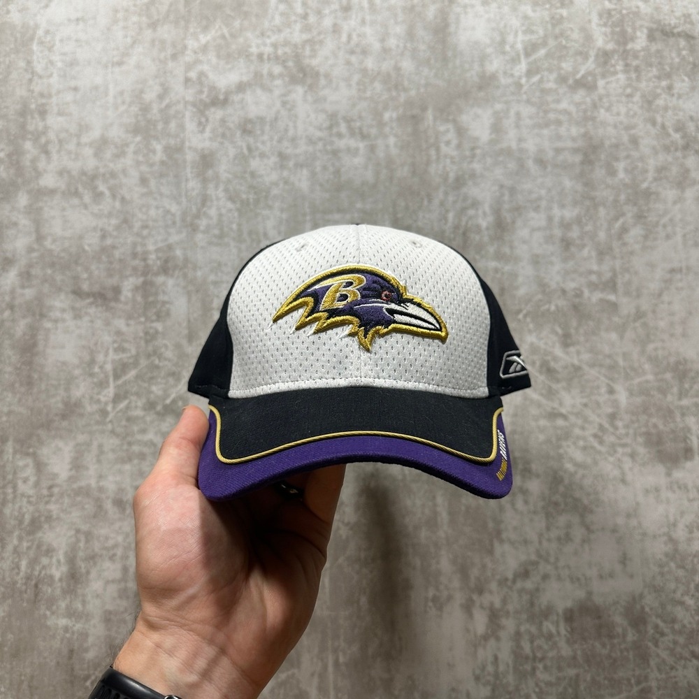 Reebok Baseball Cap Men One Size Black Baltimore Ravens NFL Mesh Embroidered